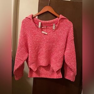 Free People Poppy Pink Sweater